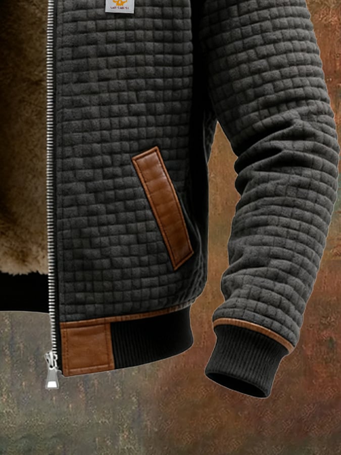 Stanisław | STRUKTURALNA KURTKA Z WYSOKIM KOŁNIERZEM